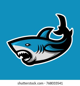 Furious Shark logo, Shark sports logo