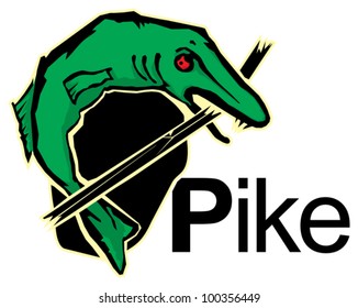 The furious spinning handle pike bites.