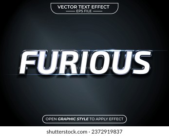 efecto de texto furioso, editable, texto 3d. para la promoción de empresas. plantilla de vector