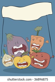 furious vegetables emotion fruit nails devil hand face tomato teeth wild food fun scare hell mouth molar fright worry fingers caricature nurture painting fury lip nightmare cruel terror comic facial r