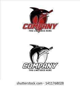 Furious whales logo, Whales sports logo