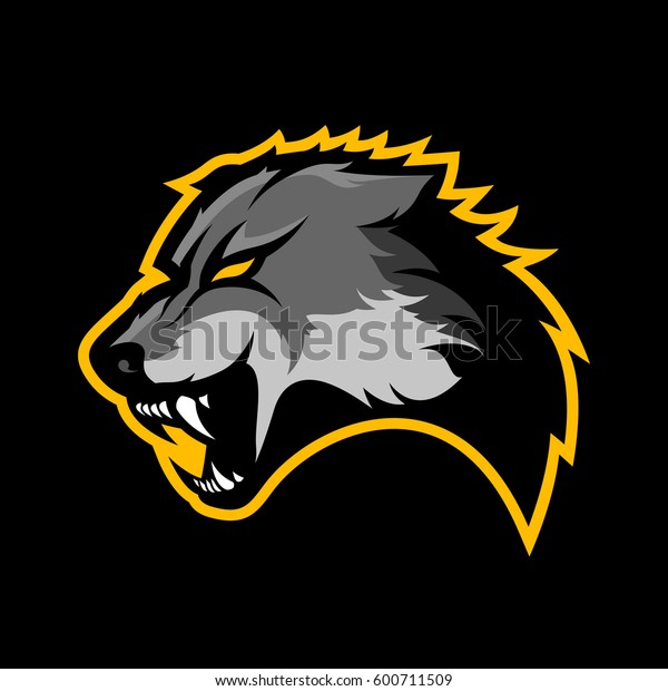 Furious Wolf Head Sport Vector Logo Stock Vector (Royalty Free ...