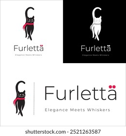 Furletta Elegance encontra Whiskers para logotipo de negócios de moda