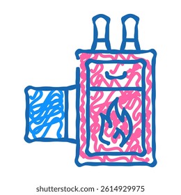 furnace equipment doodle icon sketch vector. furnace equipment sign. isolated symbol illustration