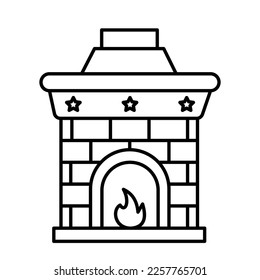 Furnace fireplace Vector Icon which can easily modify or edit

