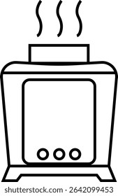 furnace icon. Outline furnace icons from electronic device and stuff . Line and glyph vector template design elements, Editable symbols. Home heating system for energy and comfort design needs