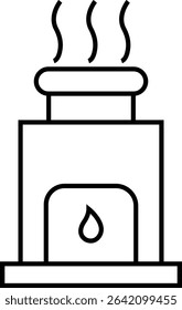 furnace icon. Outline furnace icons from electronic device and stuff . Line and glyph vector template design elements, Editable symbols. Home heating system for energy and comfort design needs