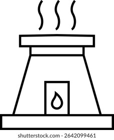furnace icon. Outline furnace icons from electronic device and stuff . Line and glyph vector template design elements, Editable symbols. Home heating system for energy and comfort design needs