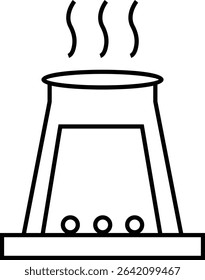 furnace icon. Outline furnace icons from electronic device and stuff . Line and glyph vector template design elements, Editable symbols. Home heating system for energy and comfort design needs
