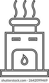 furnace icon. Outline furnace icons from electronic device and stuff . Line and glyph vector template design elements, Editable symbols. Home heating system for energy and comfort design needs