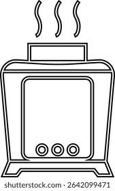 furnace icon. Outline furnace icons from electronic device and stuff . Line and glyph vector template design elements, Editable symbols. Home heating system for energy and comfort design needs