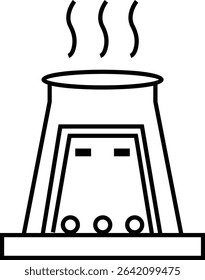 furnace icon. Outline furnace icons from electronic device and stuff . Line and glyph vector template design elements, Editable symbols. Home heating system for energy and comfort design needs