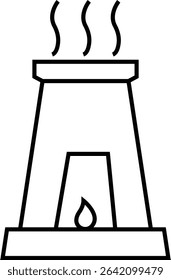furnace icon. Outline furnace icons from electronic device and stuff . Line and glyph vector template design elements, Editable symbols. Home heating system for energy and comfort design needs