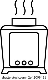 furnace icon. Outline furnace icons from electronic device and stuff . Line and glyph vector template design elements, Editable symbols. Home heating system for energy and comfort design needs