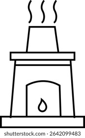 furnace icon. Outline furnace icons from electronic device and stuff . Line and glyph vector template design elements, Editable symbols. Home heating system for energy and comfort design needs