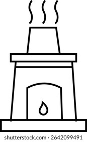 furnace icon. Outline furnace icons from electronic device and stuff . Line and glyph vector template design elements, Editable symbols. Home heating system for energy and comfort design needs