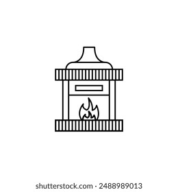 furnace icon vector template illustration logo design