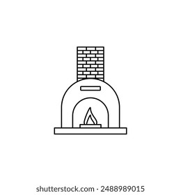 furnace icon vector template illustration logo design