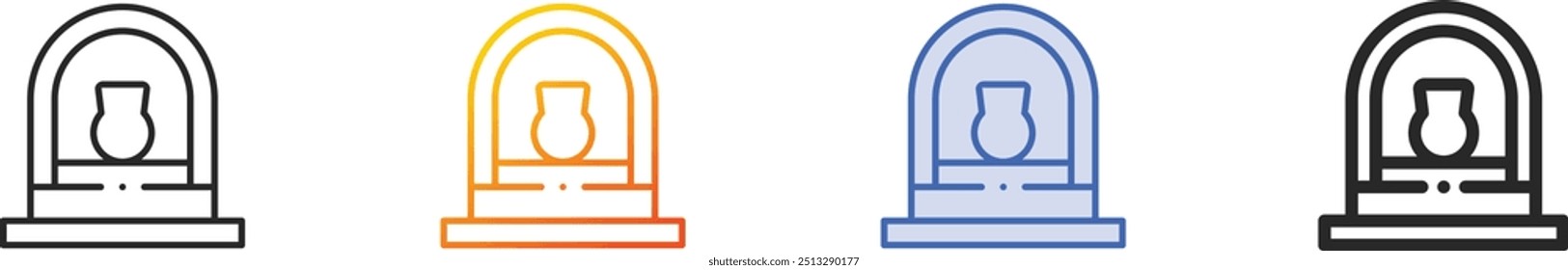 furnace icon.Thin Linear, Gradient, Blue Stroke and bold Style Design Isolated On White Background