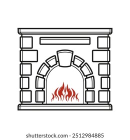 Ícone de traçado editável do contorno do forno. Sinal de substituição. Ilustração vetorial. Ícone de linha fina para web e móvel, design plano minimalista moderno.