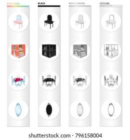 Furnishings, amenities, style and other web icon in cartoon style.Office, building, firm, icons in set collection.