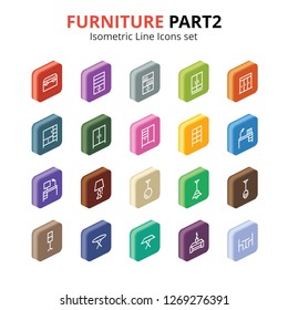 Furniture 3D Vector Isometric icon