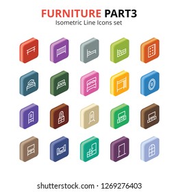 Furniture 3D Vector Isometric icon