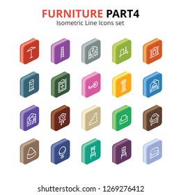 Furniture 3D Vector Isometric icon