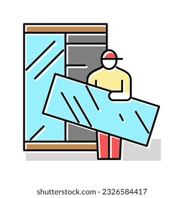 Möbelmonteure farbige Symbol Vektorgrafik. Möbelmonteure unterschreiben. einzelne Symbolillustration