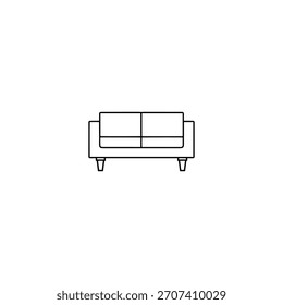 Diseño de Vector plano de icono negro de muebles.