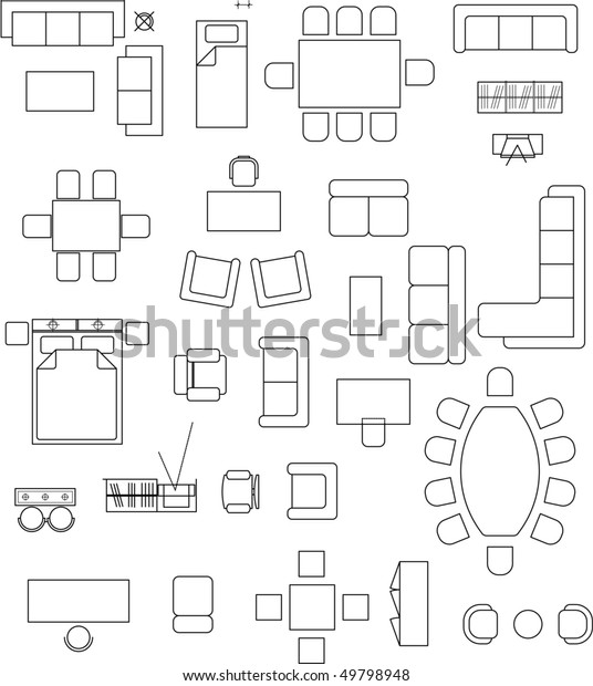 Furniture Blocks Stock Vector (Royalty Free) 49798948