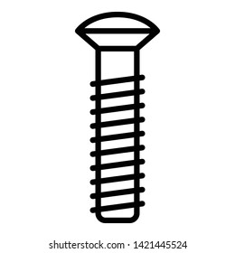 Furniture bolt icon. Outline furniture bolt vector icon for web design isolated on white background
