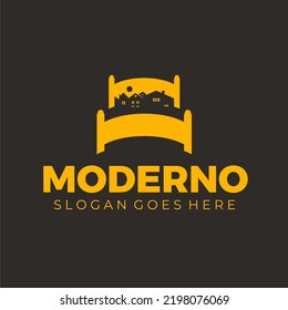 Furniture Business Logo Interior Design Vector Symbol