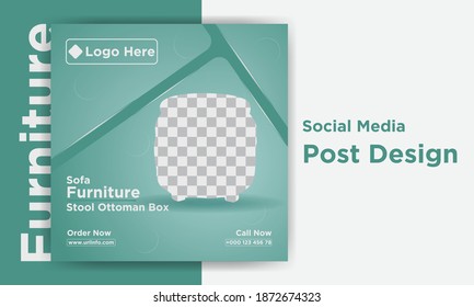 Furniture business social media post design