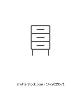 furniture cabinet icon vector illustration