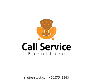móveis chamada logotipo criativo design design conceito cadeira