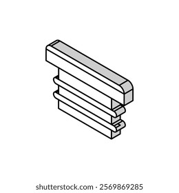 furniture cap hardware fitting isometric icon vector. furniture cap hardware fitting sign. isolated symbol illustration