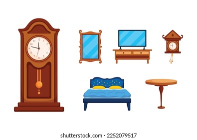 Furniture  in cartoon character..accessory element of home living