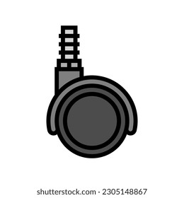 furniture caster hardware fitting color icon vector. furniture caster hardware fitting sign. isolated symbol illustration