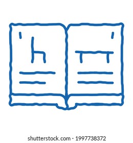 furniture catalog sketch icon vector. Hand drawn blue doodle line art furniture catalog sign. isolated symbol illustration