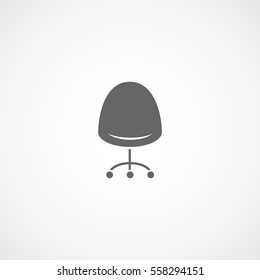 Furniture Chair Flat Icon On White Background