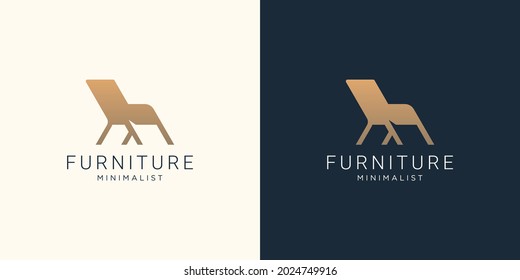 furniture chair logo template. creative armchair style, interior, chair, furnishing,furniture store.