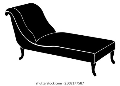 a furniture chaise lounge silhouette vector design