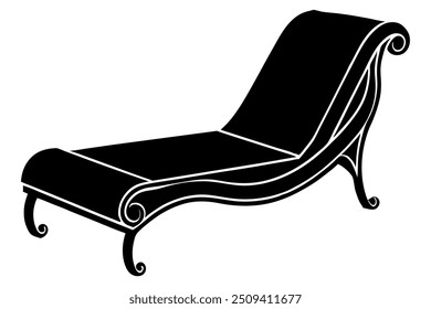 a furniture chaise lounge silhouette vector design.