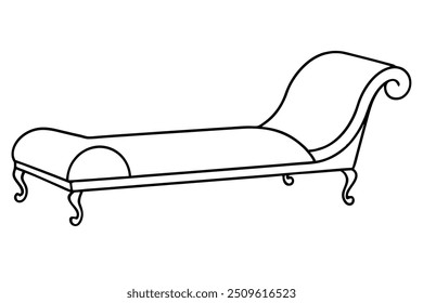 a furniture chaise lounge silhouette vector design