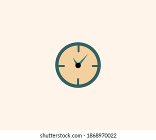 Furniture Clock Icon Vector flat Illustration.