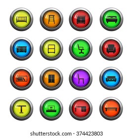 Furniture color icon for web sites and user interface