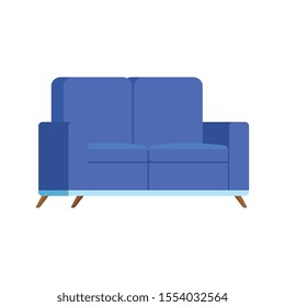 furniture comfortable sofa isolated icon vector illustration design