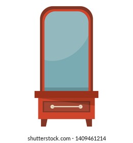 furniture concept mirror cartoon vector illustration graphic design