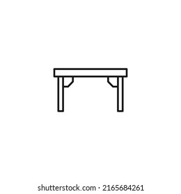 El concepto de mobiliario. Signo vectorial en estilo plano y trazo editable. Perfecto para tiendas, tiendas, banners, sitios web. Icono de línea de la tabla 
